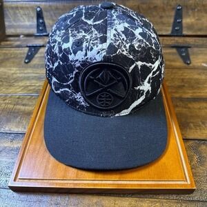 Denver Nuggets Marble Snapback Adidas NBA Hat Adjustable Cap